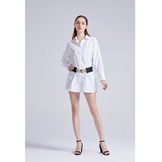 Clothing on Model Photos for Ecommerce - Women's White Dress
