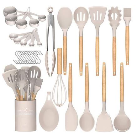 top listing silicone cooking utensils | main photo for amazon listing silicone cooking utensils