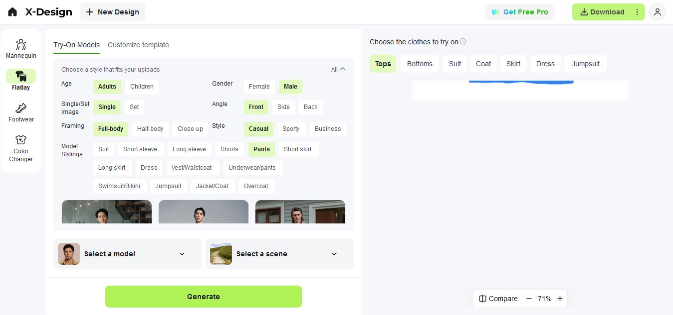 flatlay to on model | ai clothing photography | on model ai photography