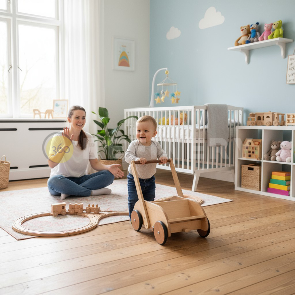 product on white photo for baby walker | amazon product photography