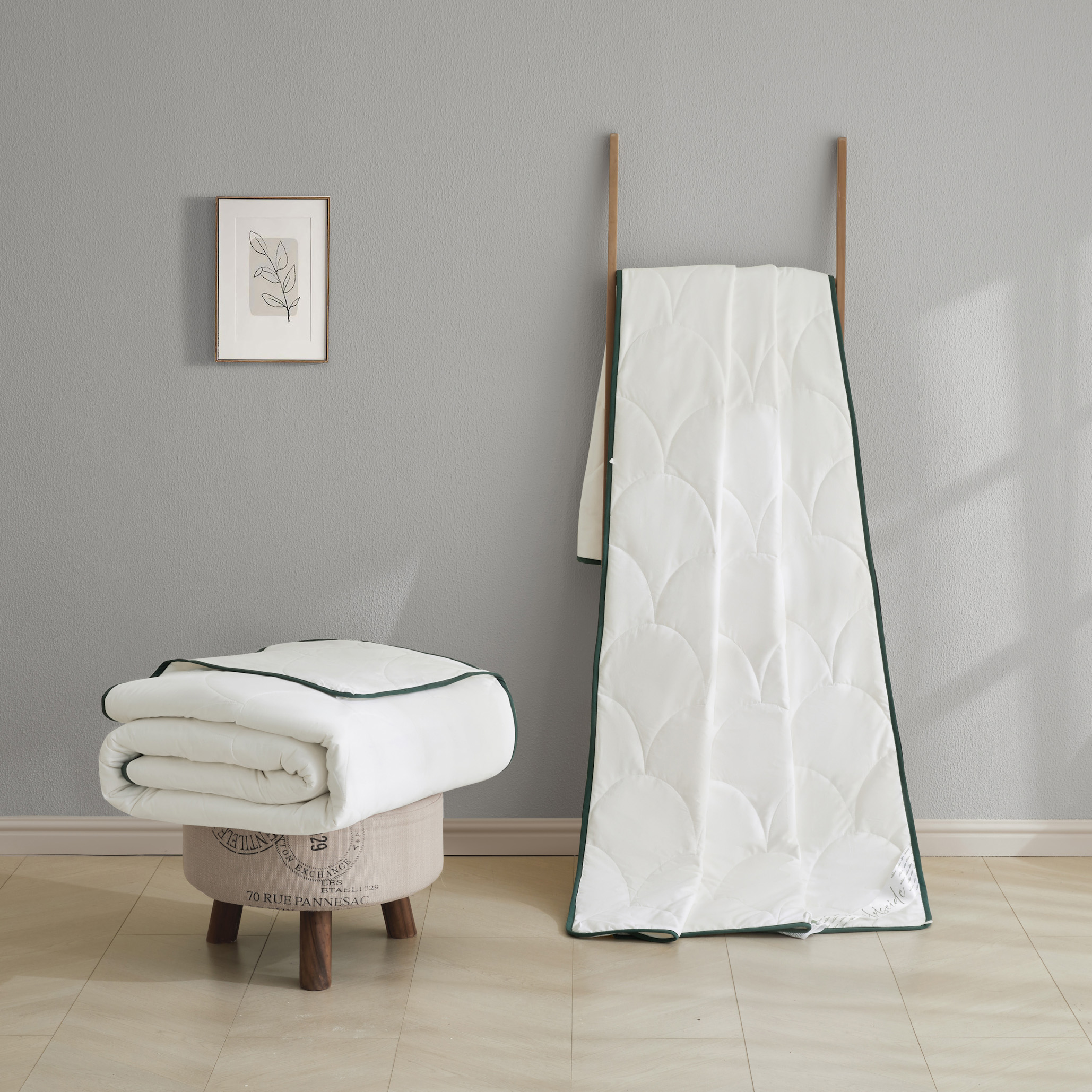 high-end duvet product photography